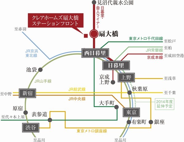To Ueno Station 11 minutes / To Otemachi Station 16 minutes / 18 minutes access view to Tokyo Station ※ The time required, What is the time during the day normal ※ transfer, Waiting time is not included