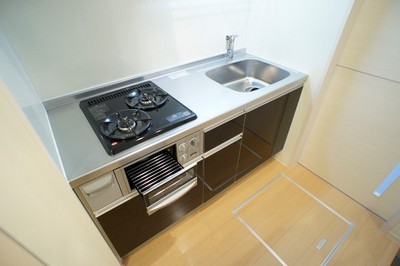 Kitchen. With a two-burner gas stove grill