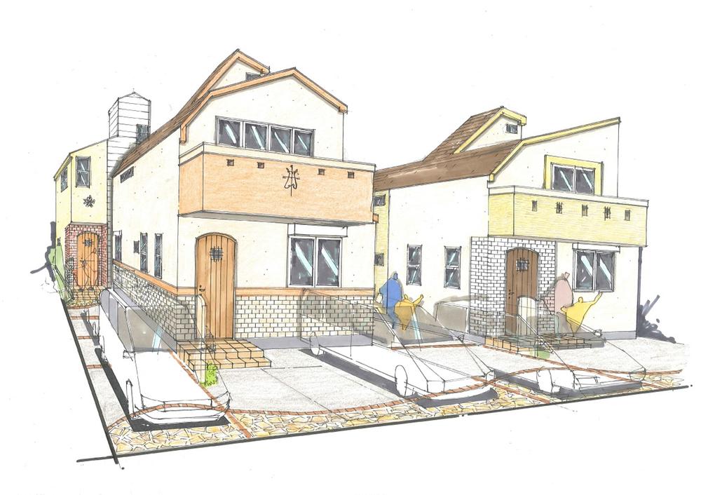 Rendering (appearance). Parking space we have secured two. It will be on the roof balcony 4LDk.