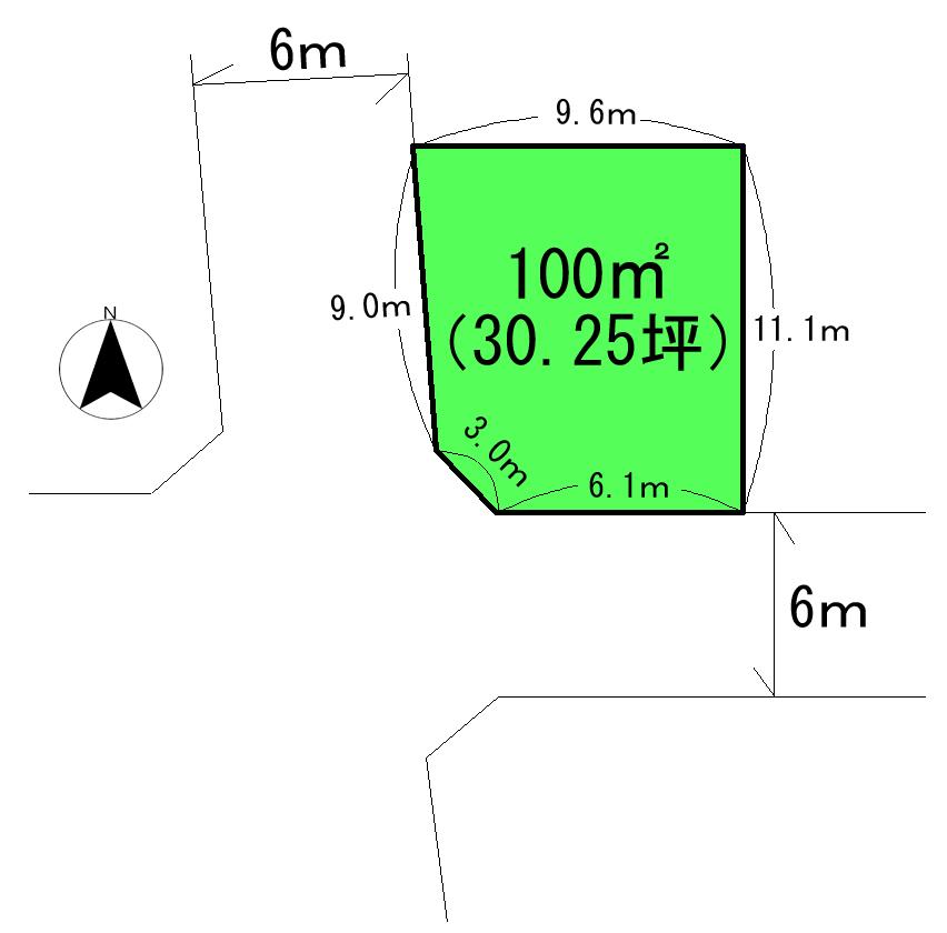 Compartment figure. Land price 18,800,000 yen, Land area 100 sq m