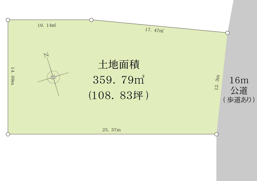 Compartment figure. Land price 76,200,000 yen, Land area 359.79 sq m