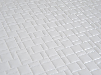 Bathing-wash room.  [Mosaic pattern floor] Mosaic pattern of the surface shape is a short period of time drying. Quickly dry, Dirt rest also will be less.