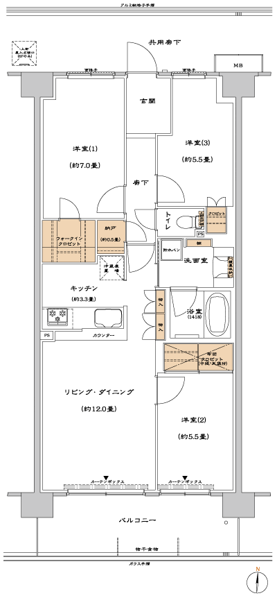 Floor: 3LDK + WIC + N, the area occupied: 75 sq m, Price: TBD