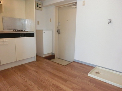 Living and room. 3.5 Pledge of kitchen Vinyl flooring Washing machine in the room
