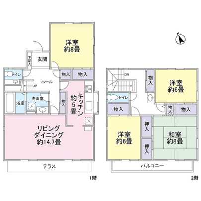 Floor plan. Taisei Corporation (Corporation) 2 × 4 custom home construction