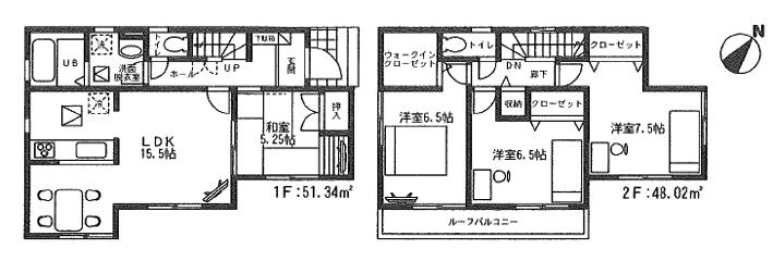 Floor plan. 34,800,000 yen, 4LDK, Land area 104.16 sq m , Building area 99.36 sq m floor plan