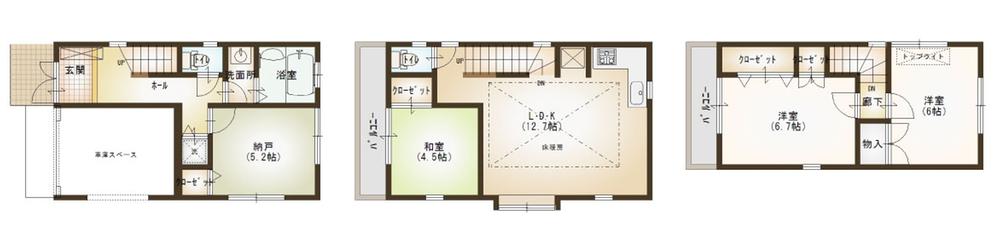 Floor plan. 25,800,000 yen, 4LDK, Land area 59.97 sq m , Building area 98.52 sq m