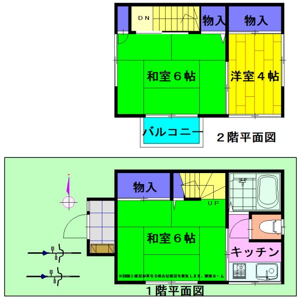 Floor plan. 13 million yen, 3K, Land area 47.08 sq m , Is a good floor plan of the building area 44.61 sq m usability