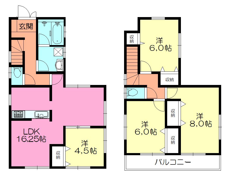 Floor plan. (8 Building), Price 29,800,000 yen, 4LDK, Land area 95.02 sq m , Building area 95.63 sq m