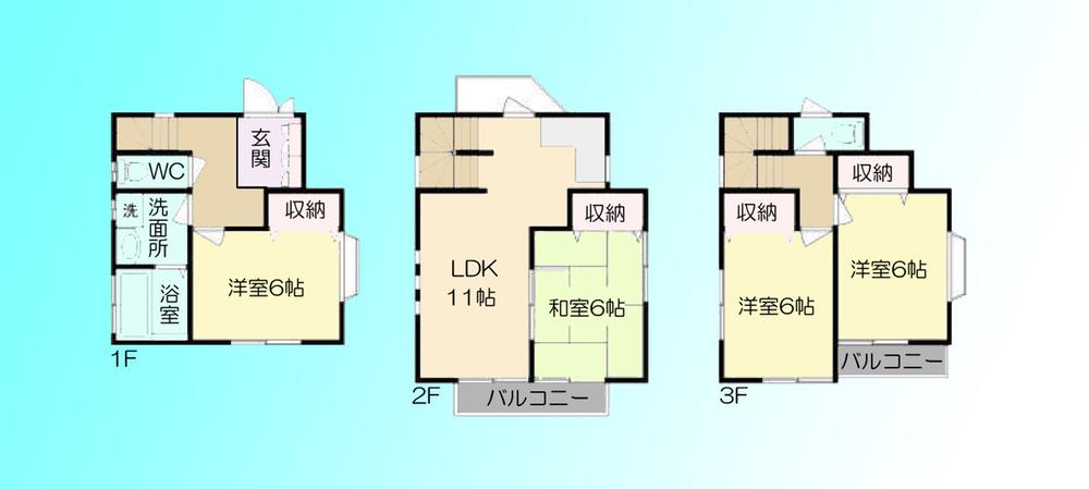 Floor plan. 22,400,000 yen, 4LDK, Land area 60.26 sq m , Building area 91.08 sq m
