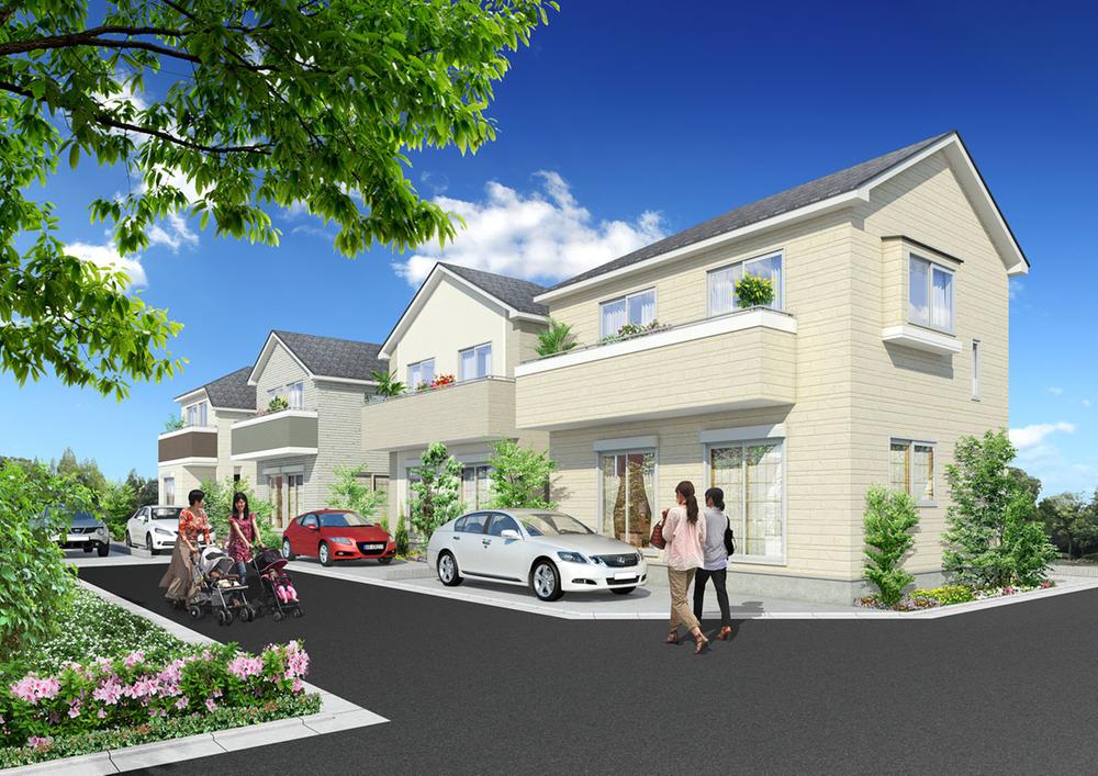 Rendering (appearance). All four buildings