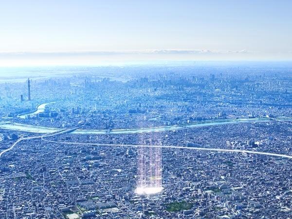 aerial photograph. The total development area of 32000 square meters, more than. Very vastness that can be called a miracle in Tokyo's 23 wards.