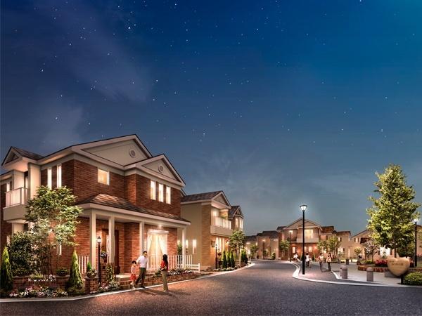 Local appearance photo. Also beautifully bright town night. Even if the night is dandruff, Town garden lights and Monto is lit in every house. Building 1 Building 1 of the light will be able to deliver the brightness to every nook and corner if only even the whole town Matomare.