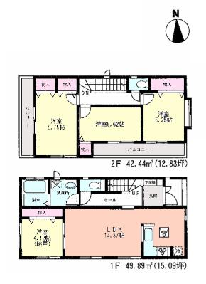 Floor plan. (D), Price 38,900,000 yen, 4LDK, Land area 87.31 sq m , Building area 92.33 sq m