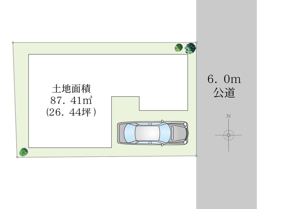 The entire compartment Figure. Glad to poor mom parking, House facing the front 6m road.