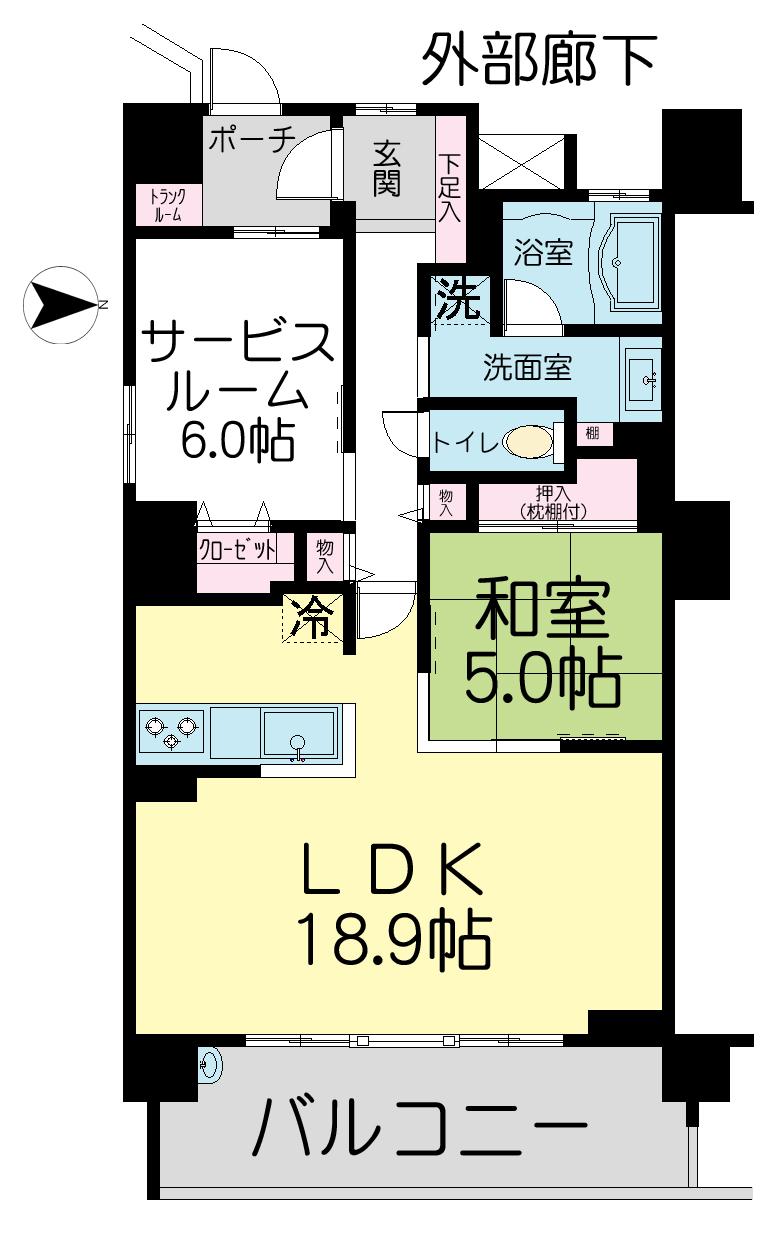 Floor plan. 1LDK + S (storeroom), Price 32,800,000 yen, Occupied area 70.71 sq m , Balcony area 13.15 sq m