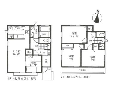 Floor plan. (A), Price 27,800,000 yen, 4LDK, Land area 101.2 sq m , Building area 87.14 sq m