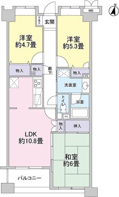 Floor plan. 3 floor, Southeast of the room