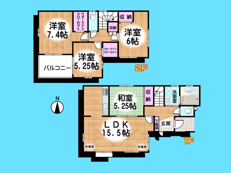 Floor plan. 33,800,000 yen, 4LDK, Land area 89.64 sq m , Building area 95.33 sq m  , Yes Car space ◆  Weekdays, It is possible your visit. Contact us, Free dial  [ 0120-40-4771 ]  Until. Nearby properties also will introduce Adachi. First, Please contact us