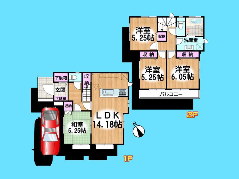 Floor plan. 26,900,000 yen, 4LDK, Land area 82.14 sq m , Building area 89.32 sq m