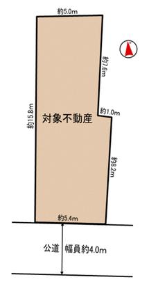 Compartment figure. Land plots (facing the south side about 4.0m public road)