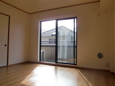 Living and room. Facing south in the sunny living room