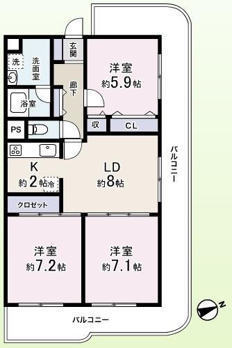 Floor plan. It is the dwelling unit to be able to live together with a favorite pet ☆
