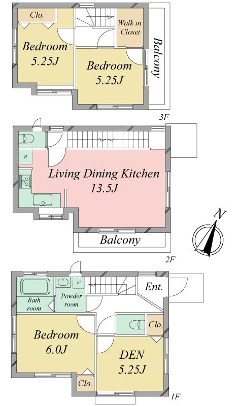 Floor plan. 27,800,000 yen, 3LDK + S (storeroom), Land area 87.74 sq m , Building area 87.76 sq m