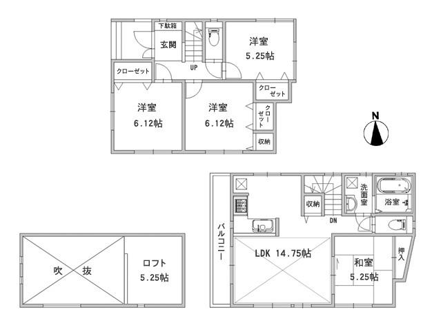 Floor plan. Price 30,800,000 yen, 4LDK, Land area 75.84 sq m , Building area 89.63 sq m