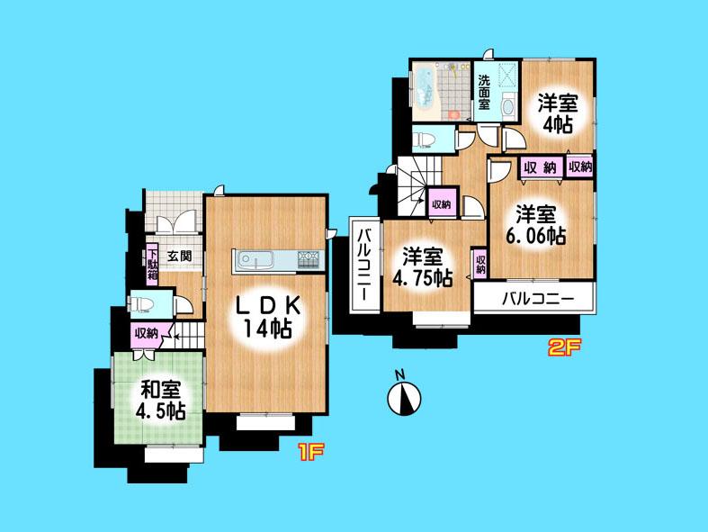 Floor plan. 33,800,000 yen, 4LDK, Land area 82.79 sq m , Building area 77.41 sq m  , Yes Car space ◆  Weekdays, It is possible your visit. Contact us, Free dial  [ 0120-40-4771 ]  Until. Nearby properties also will introduce Adachi. First, Please contact us