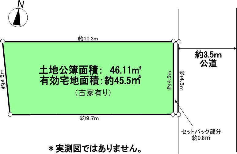 Compartment figure. Land price 13.5 million yen, Land area 46.11 sq m