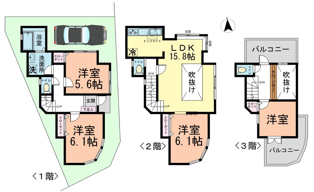 Floor plan. 31,800,000 yen, 4LDK, Land area 67.62 sq m , Building area 95.08 sq m