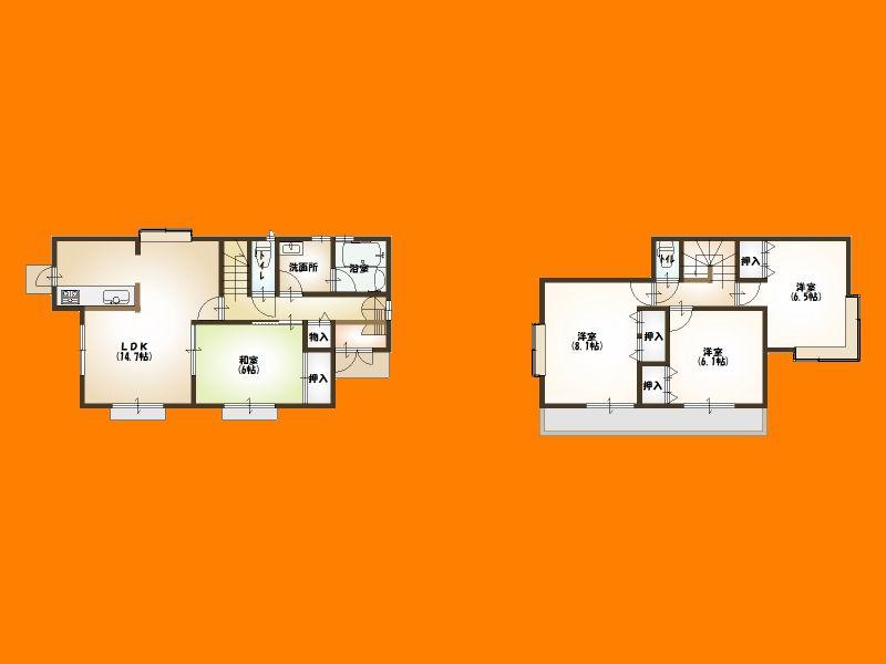 Floor plan. 26,800,000 yen, 4LDK, Land area 137.97 sq m , Building area 95.98 sq m floor plan