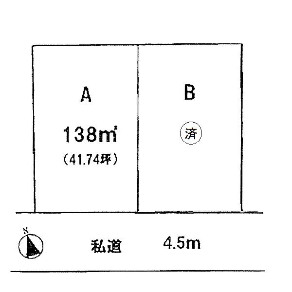 Compartment figure. Land price 22 million yen, Land area 138 sq m