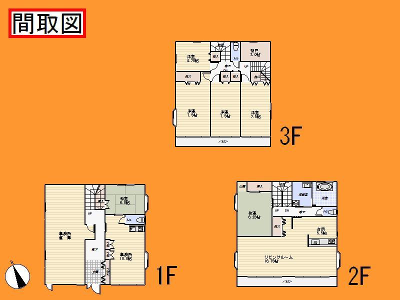 Floor plan. 26,800,000 yen, 6LDK, Land area 132.24 sq m , Building area 69.53 sq m