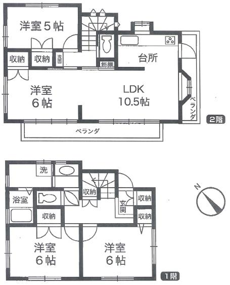 Floor plan. 22,800,000 yen, 4LDK, Land area 287.4 sq m , Building area 83.45 sq m