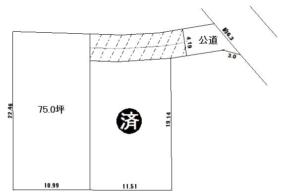 Compartment figure. Land price 28.5 million yen, Land area 273.98 sq m