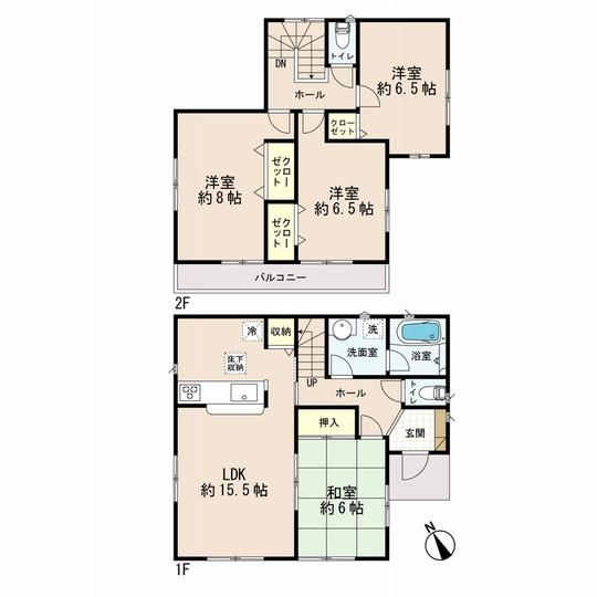 Floor plan. 22,800,000 yen, 4LDK, Land area 159.82 sq m , Building area 97.2 sq m floor plan