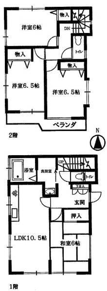 Floor plan. 21,800,000 yen, 4LDK, Land area 120 sq m , Building area 87.35 sq m