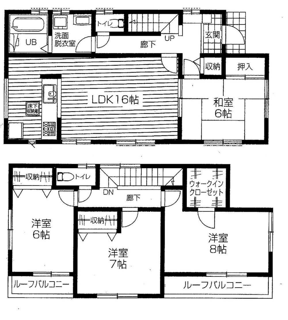 Floor plan. 27.5 million yen, 4LDK, Land area 156.2 sq m , Building area 105.99 sq m
