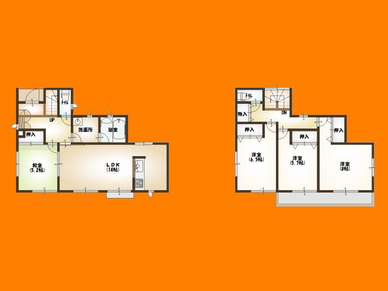 Floor plan. (1 Building), Price 29,800,000 yen, 4LDK, Land area 181.88 sq m , Building area 96.79 sq m