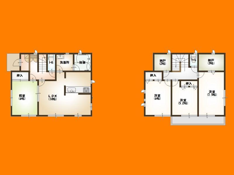 Floor plan. 24,800,000 yen, 4LDK, Land area 132.05 sq m , Building area 98.01 sq m floor plan