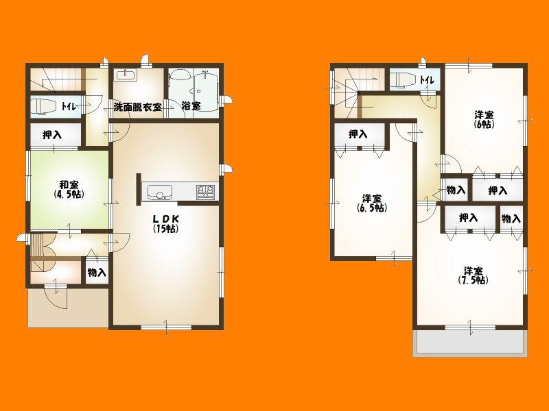 Floor plan. 22,800,000 yen, 4LDK, Land area 159.63 sq m , Building area 97.2 sq m floor plan