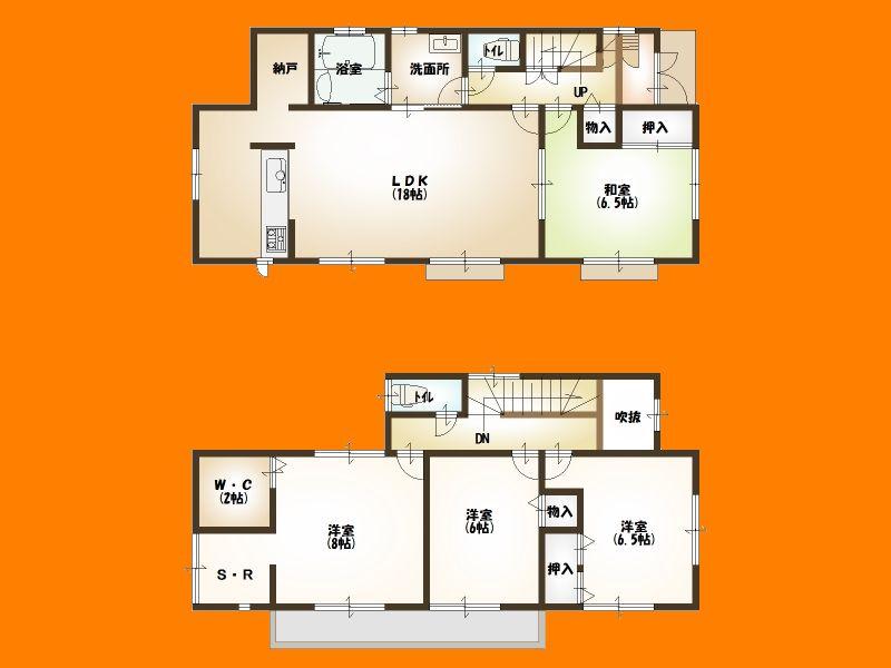 Floor plan. 20.8 million yen, 4LDK, Land area 248.63 sq m , Building area 112.62 sq m floor plan