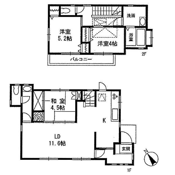 Floor plan. 25 million yen, 3LDK, Land area 153.21 sq m , Building area 53.47 sq m