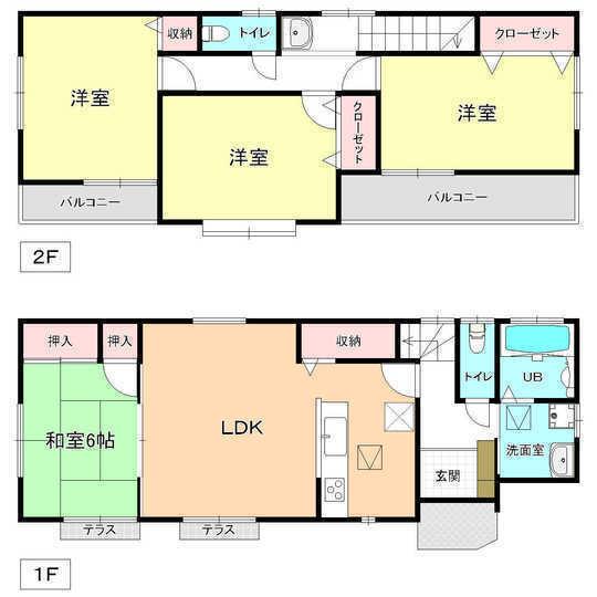 Floor plan. 26,800,000 yen, 4LDK, Land area 142.88 sq m , Building area 98.32 sq m floor plan