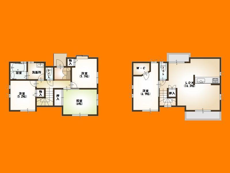Floor plan. 19,800,000 yen, 4LDK, Land area 121.52 sq m , Building area 92.12 sq m floor plan