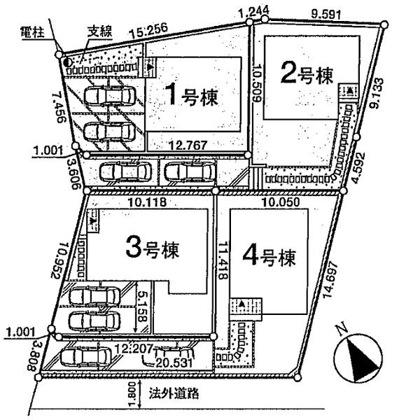 Compartment figure. 22,800,000 yen, 4LDK, Land area 159.63 sq m , Building area 97.2 sq m