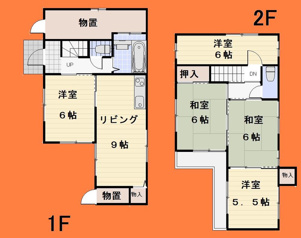 Floor plan. 16.5 million yen, 5LDK + S (storeroom), Land area 85.38 sq m , Building area 89.84 sq m floor plan