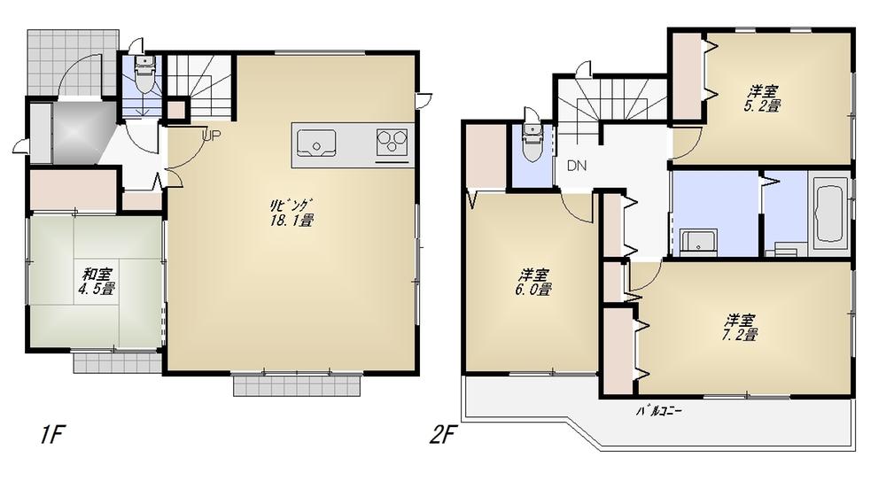 Floor plan. 31,800,000 yen, 4LDK, Land area 94.31 sq m , Building area 93.96 sq m
